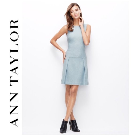 NWT ANN TAYLOR boiled wool sleeveless drop dress - Picture 1 of 5